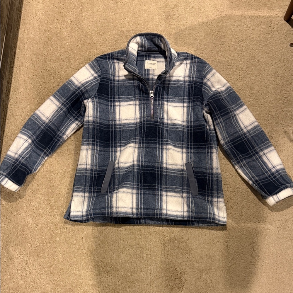Abercrombie & Fitch Blue and White Plaid Jacket